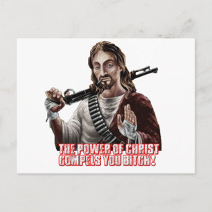 Funny jesus postcard