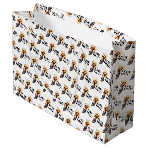 Funny Jesus Quote - I Saw That! Large Gift Bag