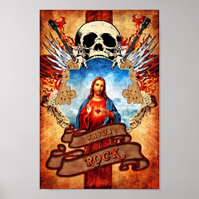 Funny Jesus rock Poster (Front)