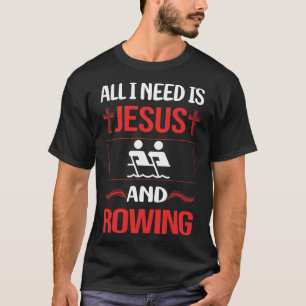 Funny Jesus Rowing Row Rower T-Shirt