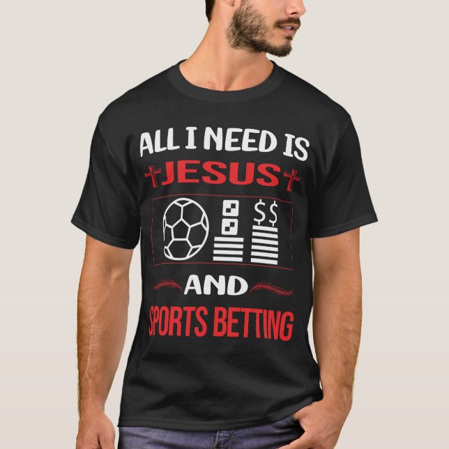 Funny Jesus Sports Betting T-Shirt (Front)