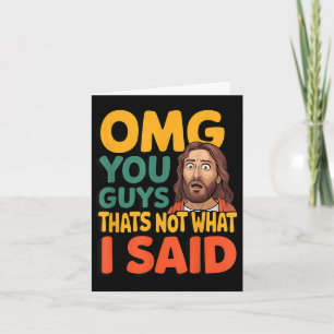 Funny Jesus Thats Not What Said Religious God Chri Card