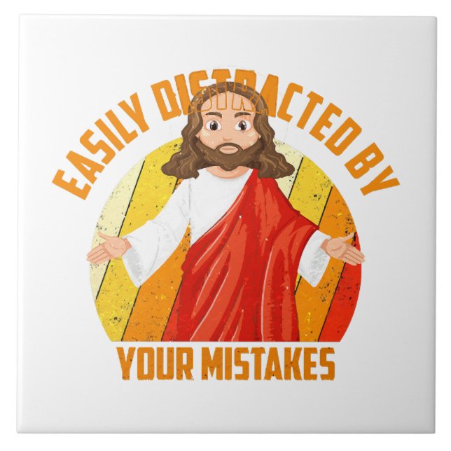 Funny Jesus Tile (Front)