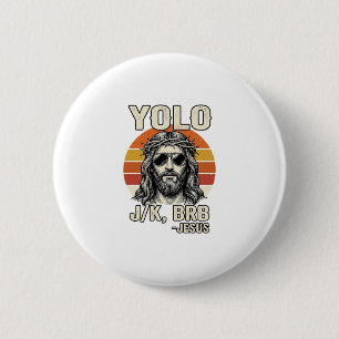 Funny Jesus Vintage Sunset Engraving Quote Design_ 2 Inch Round Button