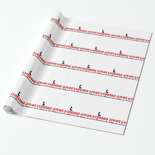Funny Jesus Wrapping Paper (Unrolled)