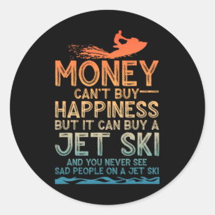 Funny Jet Ski Art For Men Women Kids Water Sport J Classic Round Sticker