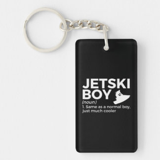 Funny Jetski Boy Definition Jet Skiing Keychain