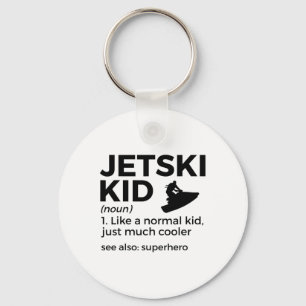 Funny Jetski Kid Definition Jet Skiing _1 Keychain