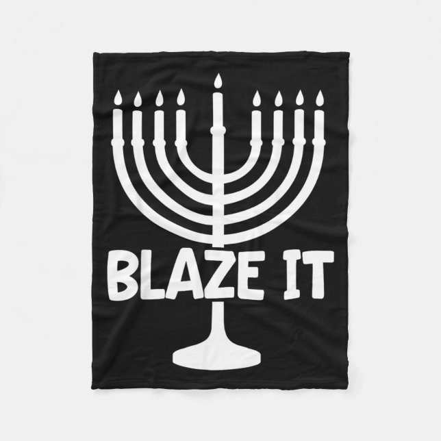 Funny Jew Fleece Blanket (Front)