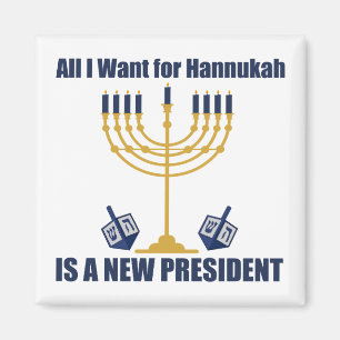 Funny Jewish Anti Trump Political Hanukkah Magnet