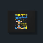Funny Jewish Giraffe Menorah Dreidel Chanukah Hanu Canvas Print<br><div class="desc">Funny Jewish Giraffe Menorah Dreidel Chanukah Hanukkah PJS</div>