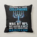 Funny Jewish Hanukkah christmas menorah judaism Throw Pillow<br><div class="desc">Funny Gift for celebrate happy Hanukkah or Jewish Christmas. This sarcastic Chanukah design is ideal for a Comedian. Cool Gift to show this light Menorah candles Design with your family and make everyone laugh.</div>