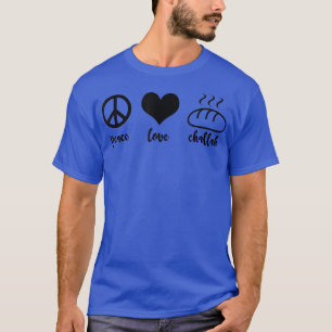Funny Jewish Holiday Peace Love Challah Happy Hanu T-Shirt