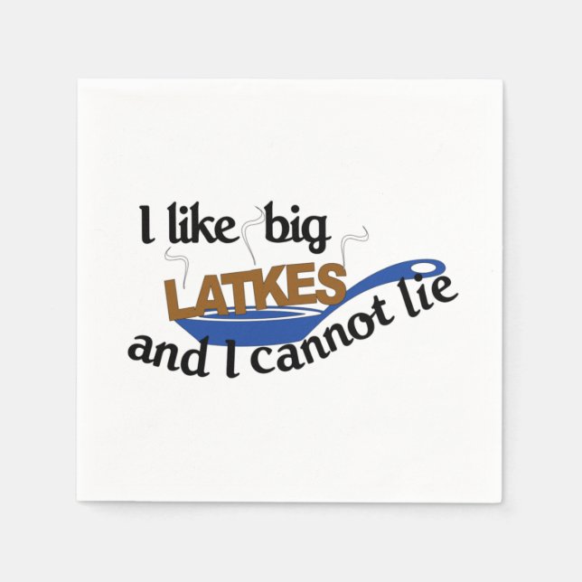 Funny Jewish Latke Hanukkah napkins (Front)