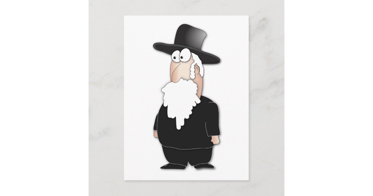 Funny Jewish rabbi - cool cartoon Postcard | Zazzle Funny Jewish rabbi - cool cartoon Postcard | Zazzle