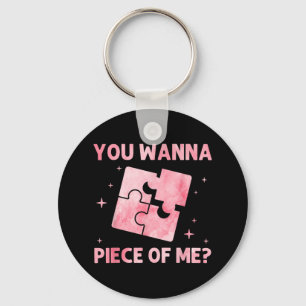Funny Jigsaw Puzzle Design For Men Women Adults Pu Keychain