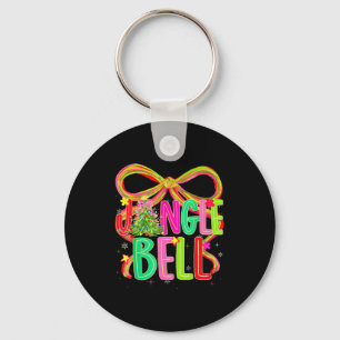 Funny Jingle Bells Coquette Bow Merry Christmas Gi Keychain
