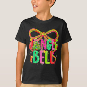 Funny Jingle Bells Coquette Bow Merry Christmas Gi T-Shirt