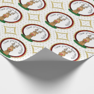 Funny Jingle This Red Nose Reindeer Dog Cute Wrapping Paper
