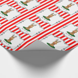 Funny Jingle This Red Nose Reindeer Dog Cute Wrapping Paper