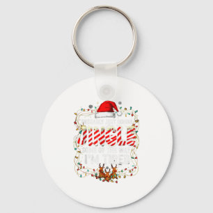 Funny Jingle Tired Christmas Light Reindeer Holida Keychain
