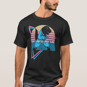 Funny Jiu Jitsu BJJ Retro T-Rex Hates Arm Bars T-Shirt