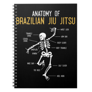 Funny Jiu Jitsu Fighter Anatomy BJJ Training Humou Notebook