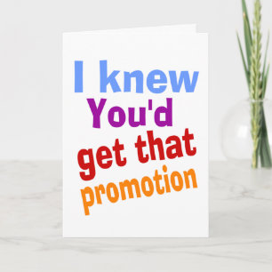 funny job promotion card