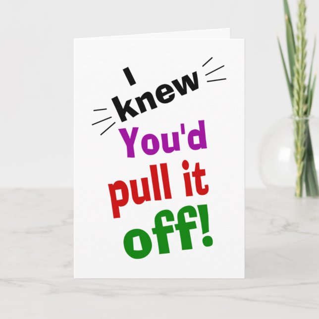 funny job promotion success card (Front)