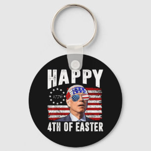 Funny Joe Biden 4th Of July Happy 4th Of Easter Us Keychain