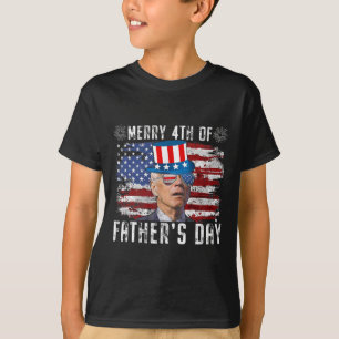 Funny Joe Biden 4th Of July Merry 4th Of Fathers D T-Shirt