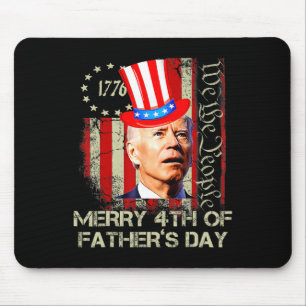 Funny Joe Biden 4th Of July Merry 4th Of Father's Mouse Pad
