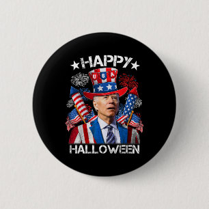 Funny Joe Biden 4th Of July Shirt Happy Halloween 2 Inch Round Button