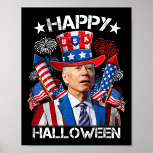 Funny Joe Biden 4th Of July Shirt Happy Halloween  Poster