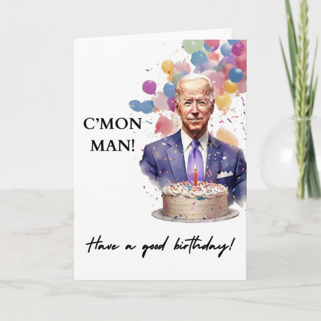Funny Joe Biden Birthday Card (Front)