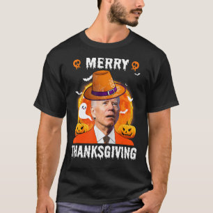 Funny Joe Biden Confused Merry Thanksgiving For Th T-Shirt