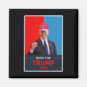Funny Joe Biden For Trump 2024 Election Wear A Tru Magnet