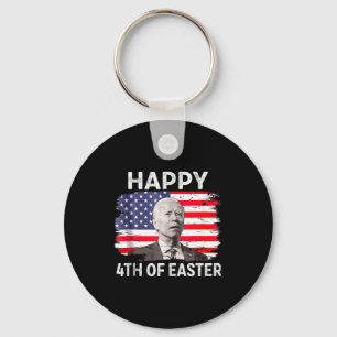 Funny Joe Biden Happy 4th Of July Confused Easter Keychain