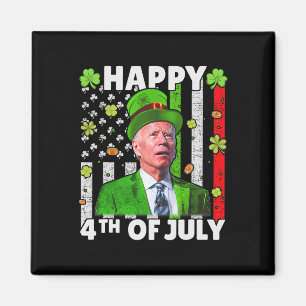 Funny Joe Biden Happy 4th Of July Confused St Patr Magnet