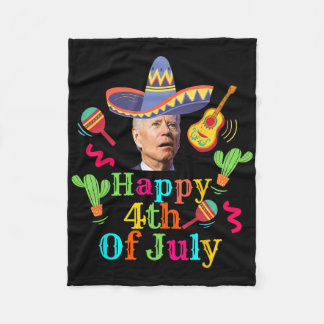 Funny Joe Biden Happy 4th Of July Surprise Cinco D Fleece Blanket