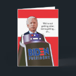 Funny Joe Biden Over The Hill President Birthday Card<br><div class="desc">Send a topical and funny birthday card to riff on the 2020 USA presidential election, and let loose with some political humour to lighten up the year. Sleepy Joe Biden is depicted here as Captain Pike, communicating through his robot computer wheelchair thingy to remind your friends and family we're not...</div>