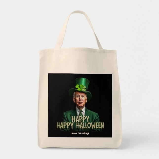 Funny Joe Biden St. Patrick’s Day Confused  Tote Bag (Front)