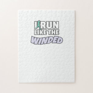 Funny Jogger Runner I Run Like The Winded Running Jigsaw Puzzle