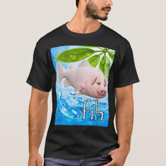 Funny John Pork Fish Fih Calling Brainrot Dih T-Shirt