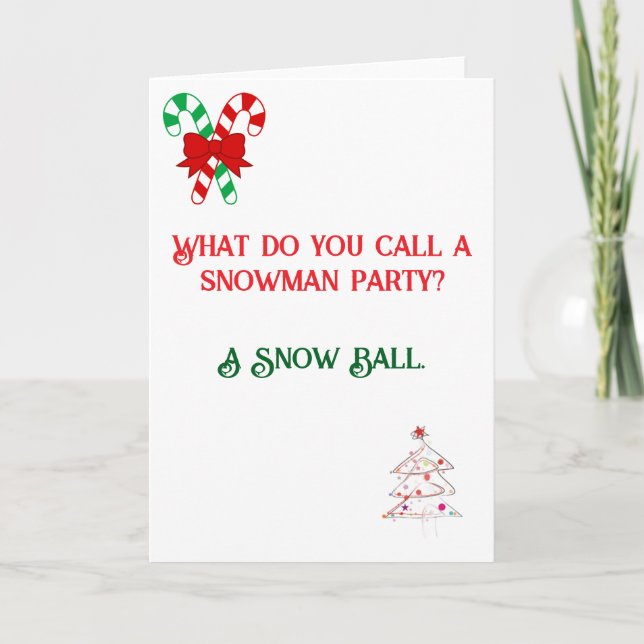Funny Joke designed Christmas Card (Front)