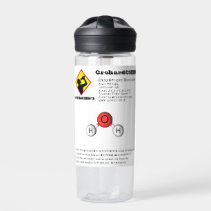 Funny Joke Dihydrogen Monoxide (H2O) Chemistry Water Bottle