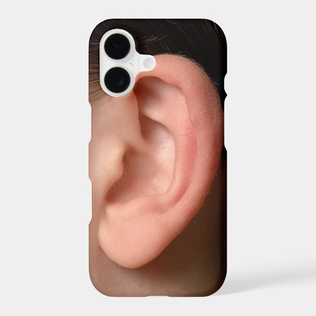 Funny Joke Humorous Left Ear Photo Illusion (Verso)