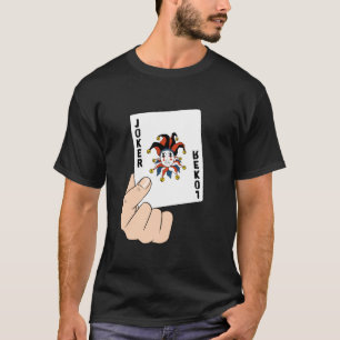 Funny joker card playing card player jester Casino T-Shirt