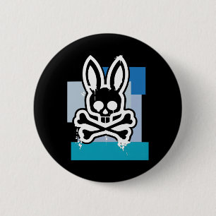 Funny Jolly Roger Bunny Skull Crossbones Easter Da 2 Inch Round Button