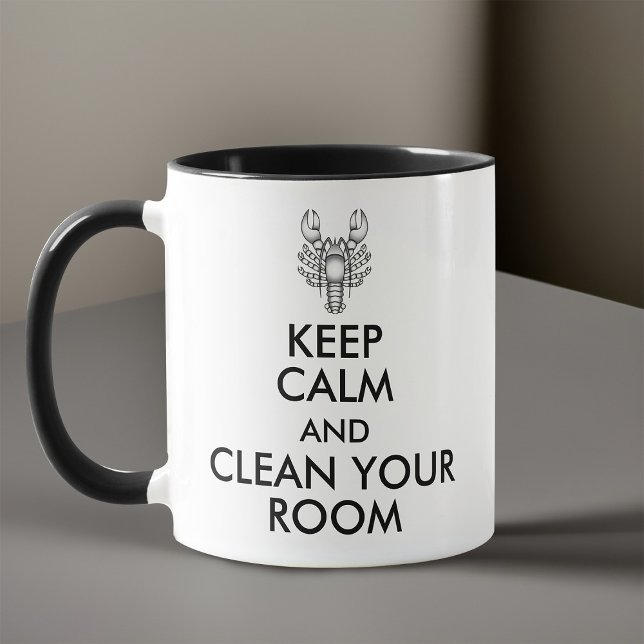 Funny Jordan Peterson Keep Calm & Clean Your Room Mug (Creator Uploaded)